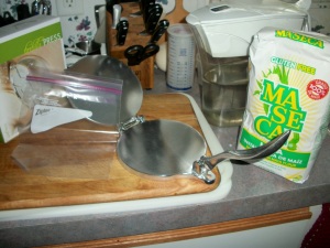 All you need to make corn tortillas? Water, maseca, and cooking spray